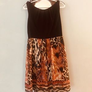 Leopard animal print size 14 Dress Barn Dress